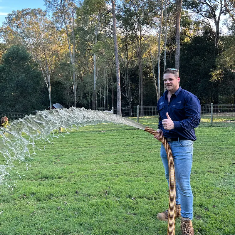 Treated water tank cleaning