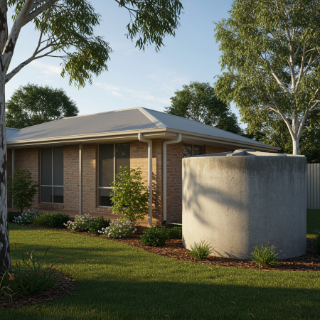 Brisbane Home with Concrete Water Tank